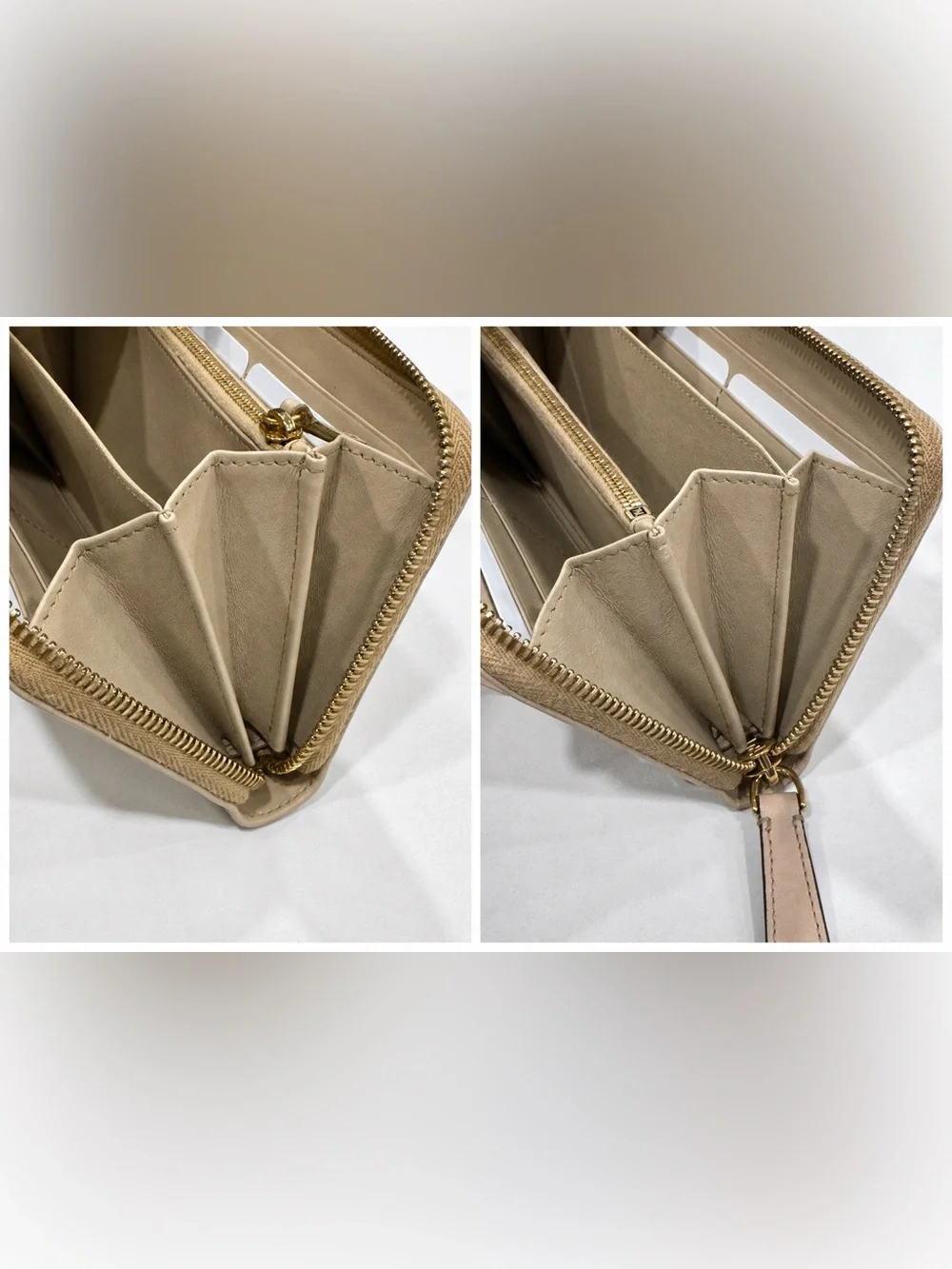 Fendi Roma Pastel Stud Zip Around Wallet COA Authentic Rare